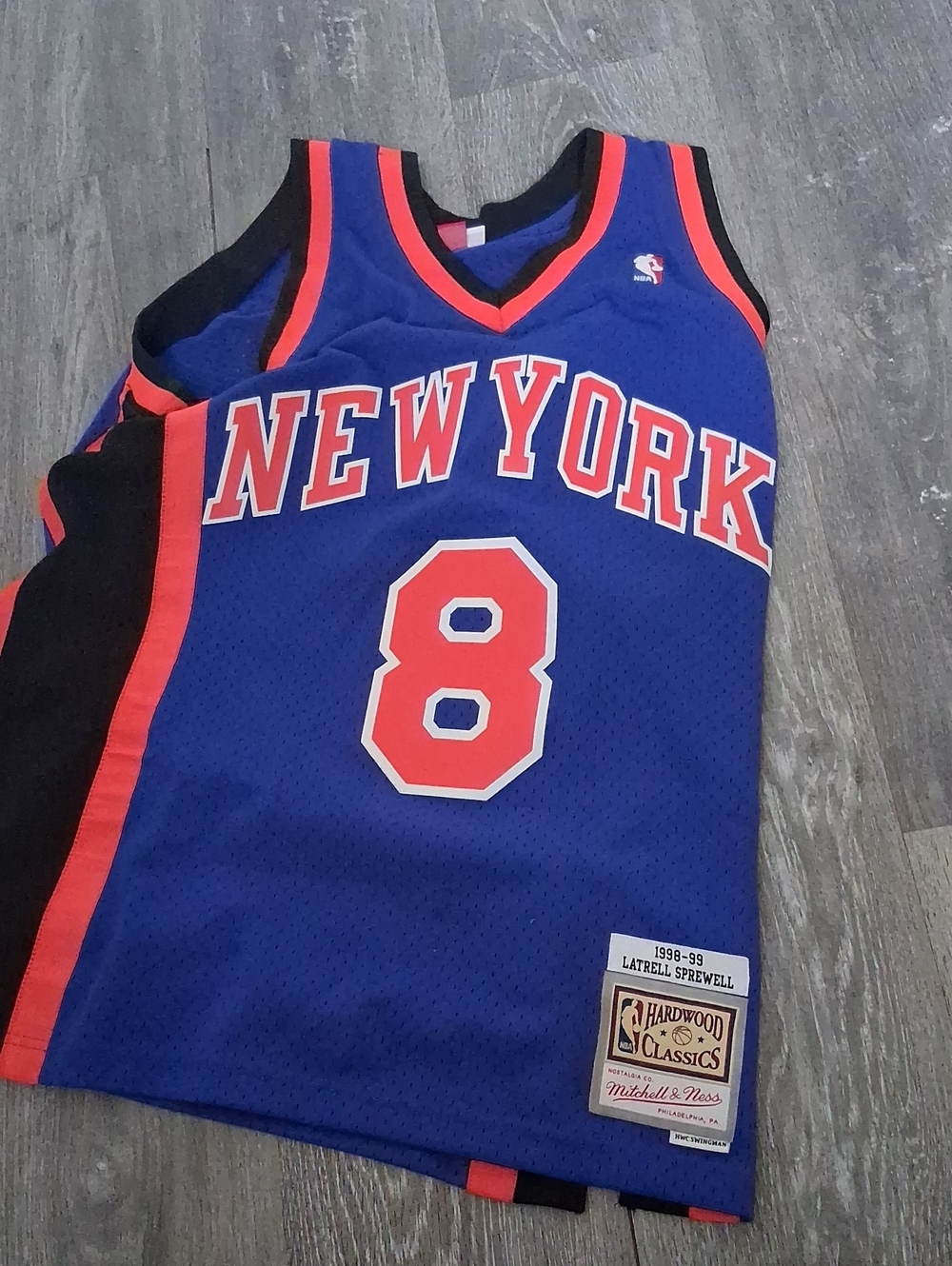 Mitchell & Ness New York #8 Jersey - Blue/Orange